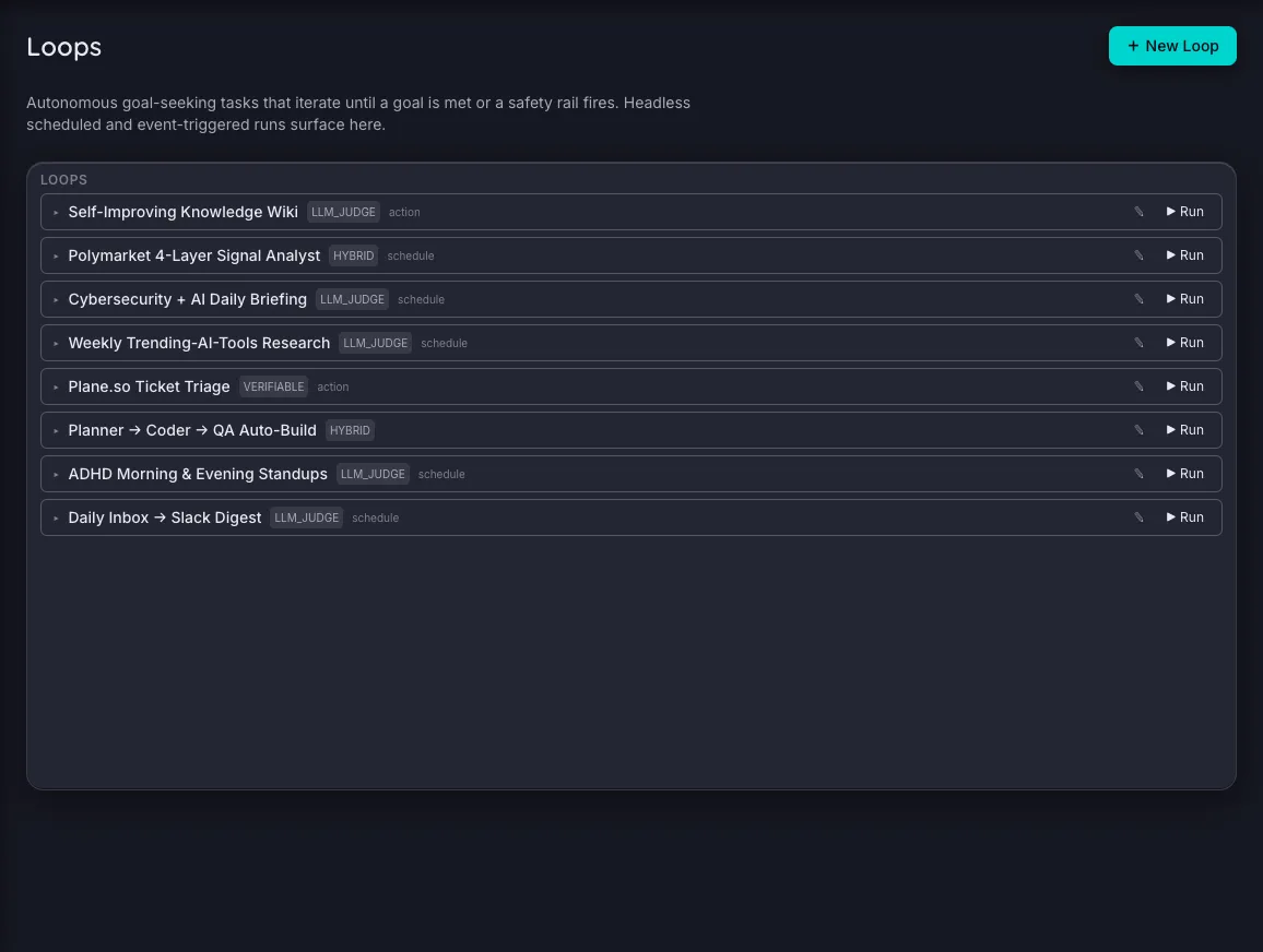 Goal-Seeking Loops — Snippbot UI