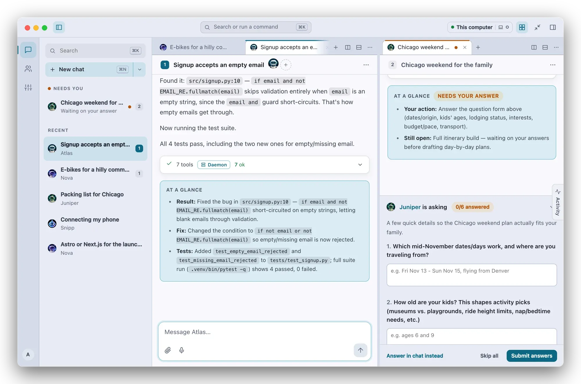 Snippbot Desktop in the Light theme